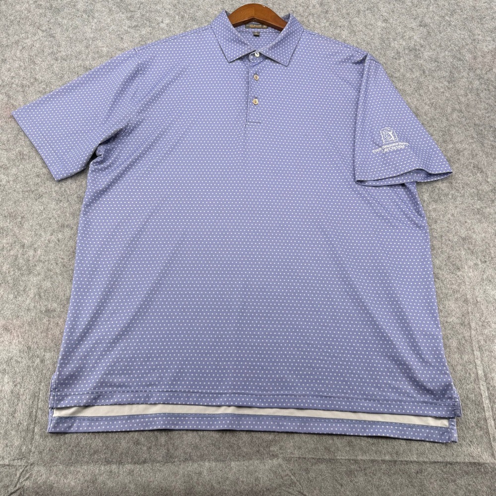 Peter Millar Summer Comfort Polo Shirt XL Purple TPC Four Seasons Las Colinas